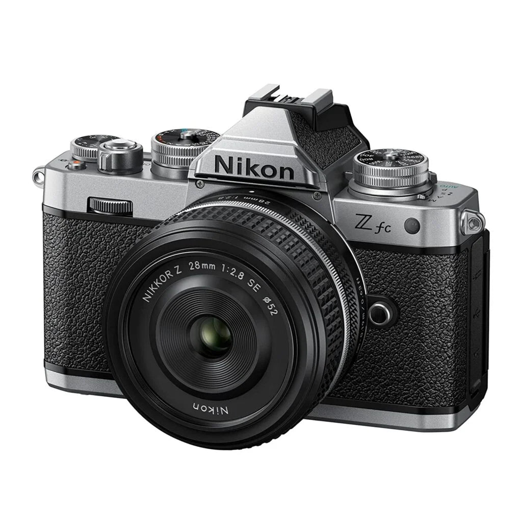 Nikon Z fc Mirrorless Digital Camera Silver with 28mm f/2.8 SE Lens in UK