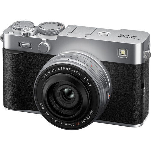 Fujifilm X-E5 Mirrorless Camera with XF 23mm F/2.8 R WR Camera Lens (Silver) in UK