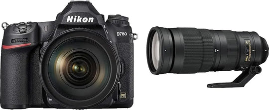 Nikon D780 DSLR Camera With 24-120mm + 200-500mm F5.6E ED VR Camera Lens in UK