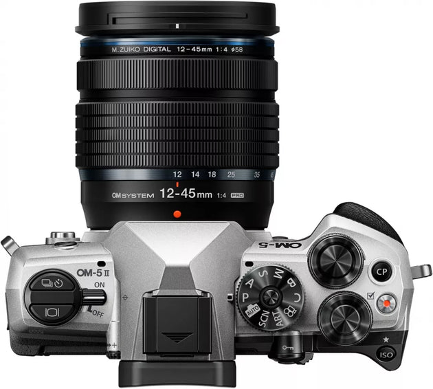 OM System OM-5 Mark II Mirrorless Camera with 12-45mm F4 Pro Lens (Silver) in UK